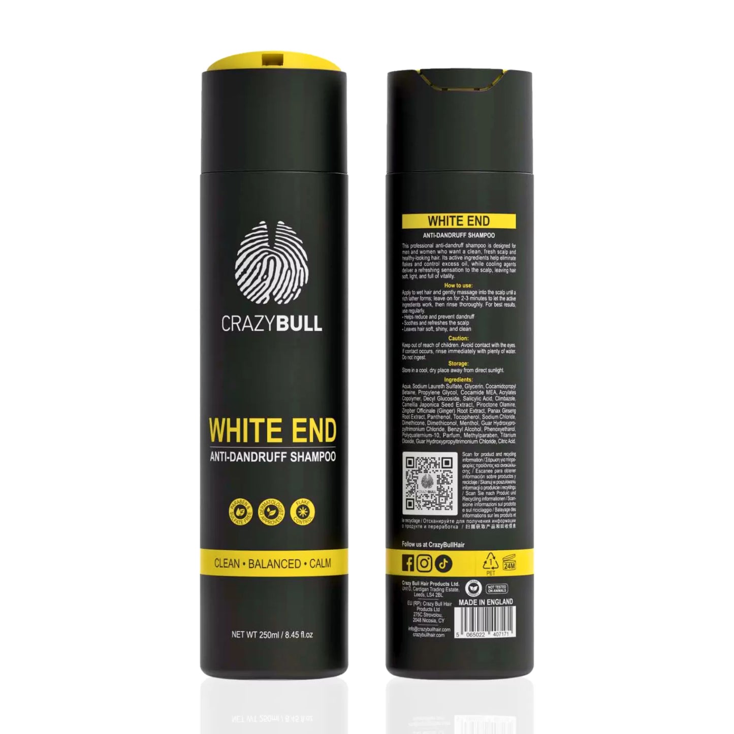 Champô Anti-Caspa White End 250ml Crazy Bull