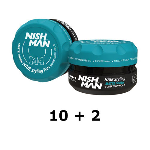 Cera Matte Finish Fixação Super Forte Nishman M4 100ml (10+2)