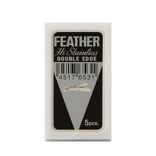Lâminas duplas Feather Hi-Stainless, 1cx=5 lâminas
