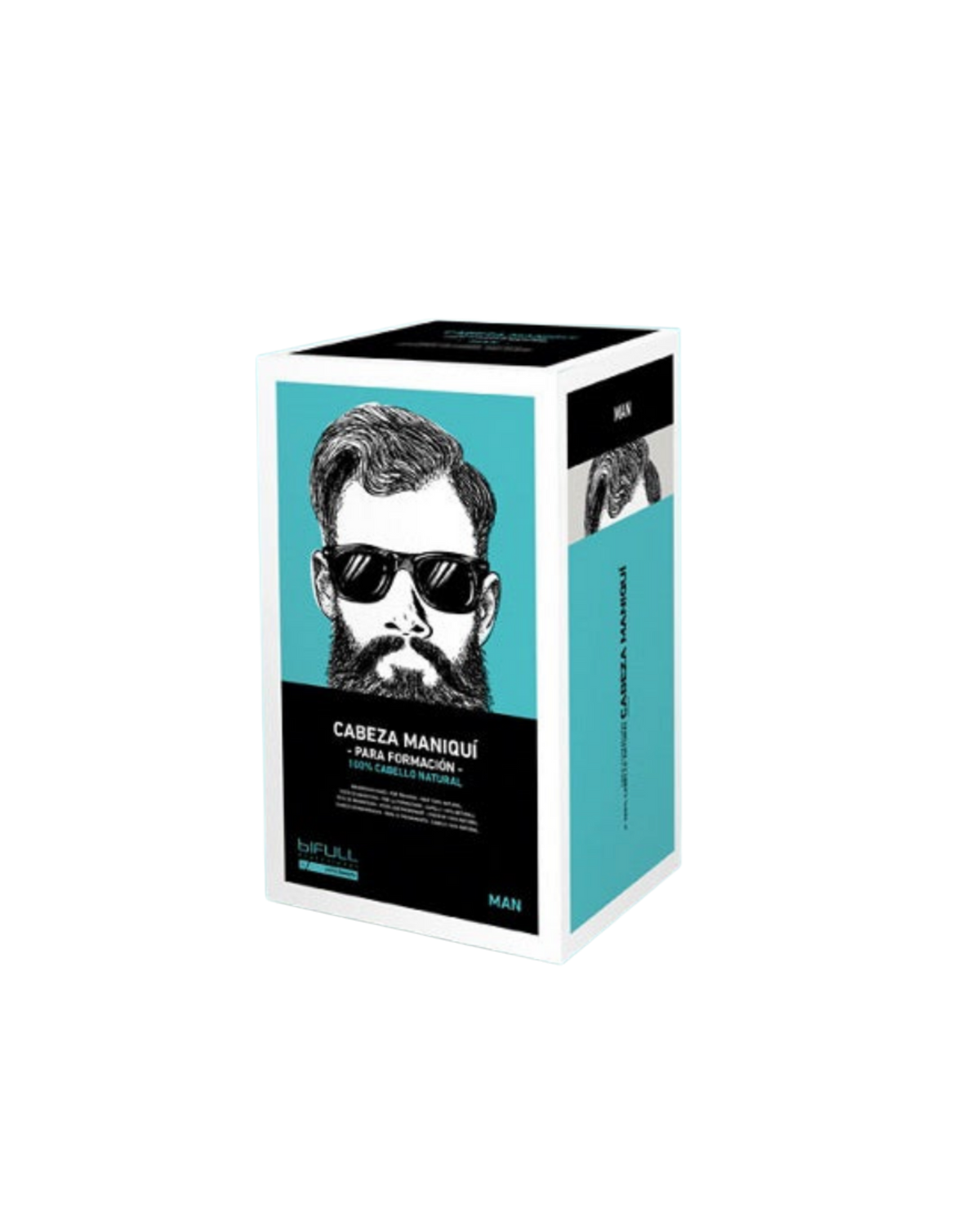 Cabeça académica de cabelo + barba + Suporte de mesa
