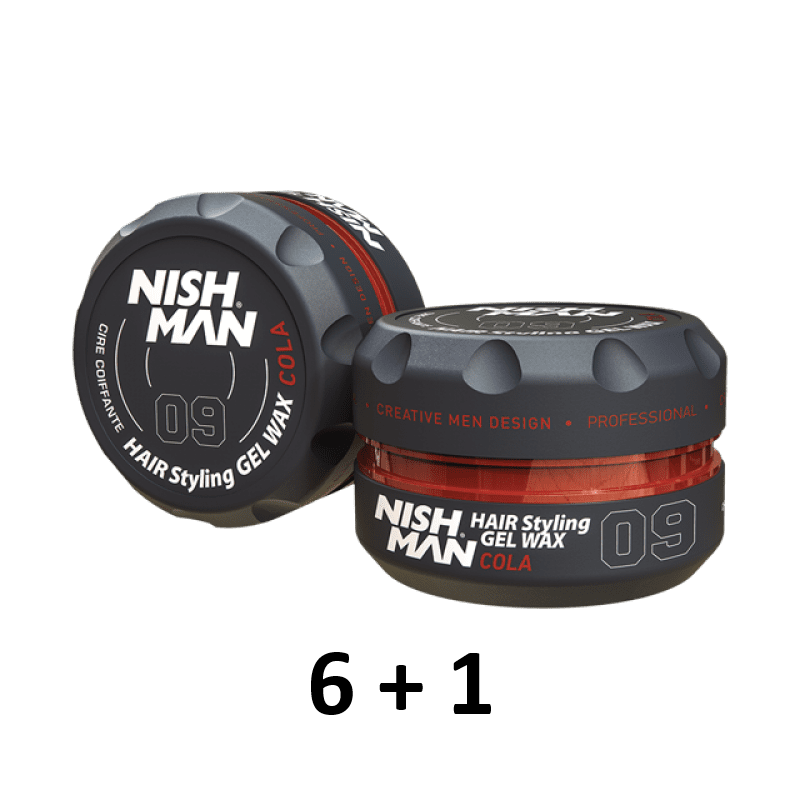 Cera Nishman Hair Styling Wax 09 Cola 150 ml (6+1)