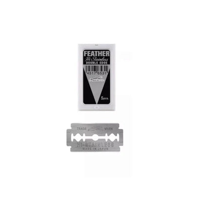Lâminas duplas Feather Hi-Stainless, 1cx=5 lâminas