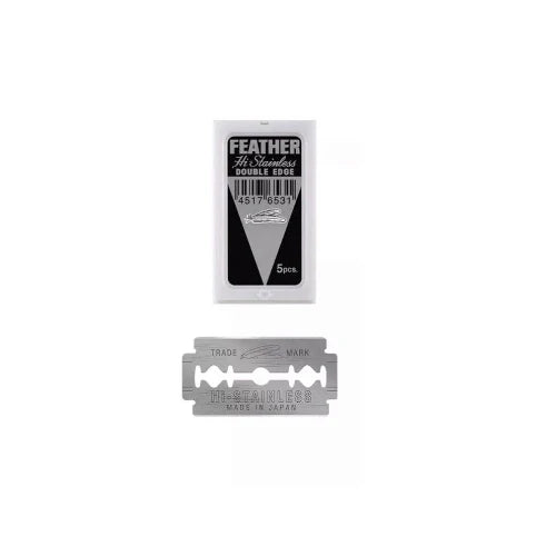 Lâminas duplas Feather Hi-Stainless, 1cx=5 lâminas