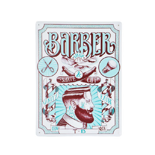 Placa Metálica para Barbearia