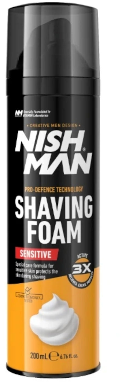 Espuma Para Barbear Nishman Sensitive 200ml