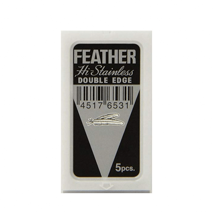 Lâminas duplas Feather Hi-Stainless, 1cx=5 lâminas