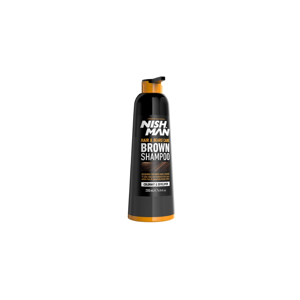 Champô Coloração Cabelo & Barba Nishman 200ml