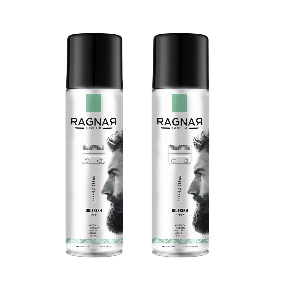 Spray para máquina 5 em 1 Barber Line 500ml - 2 unidades